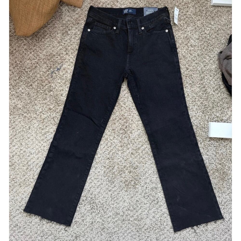 Gap Kick Fit Women's Black Denim Jeans 0 NWT